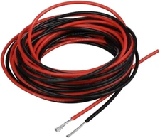 BNTECHGO 22 Gauge Silicone Wire Red and Black Each 10Ft Flexible 22 AWG Stranded