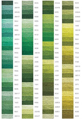 2 Skeins DMC Embroidery Floss 100% cotton 8.7 yds  Pick Your GREEN