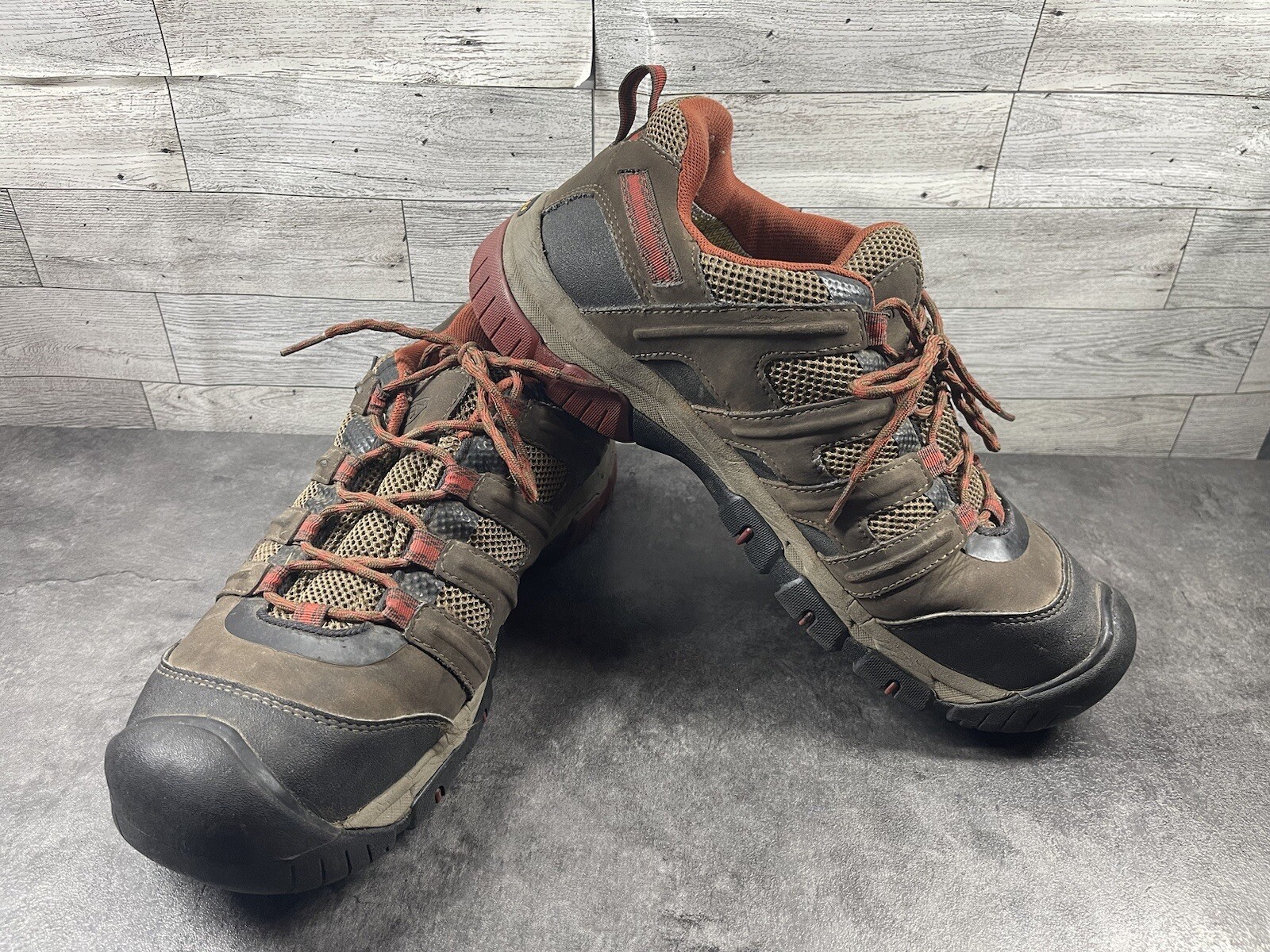 Keen Utility Sneakers Uomo 11 D Scarpe Omaha Pelle Marrone Stringate Escursionismo Trail