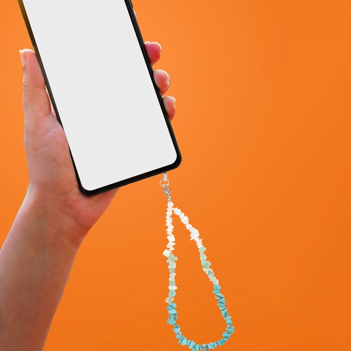 Tropical Green Hanging Chain Telefonschnur Mit Perlen Handy Kette DIY Zubehör - Zdjęcie 9 z 11