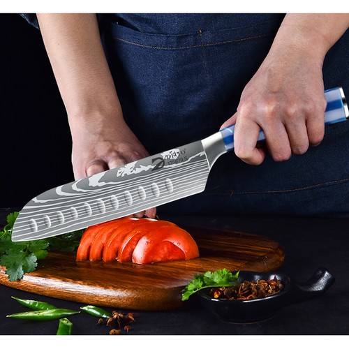 8X Sharp Japanese Kitchen Knives Set Chef Knife Meat Cleaver Chopper+Storage Bag - Picture 6 of 35