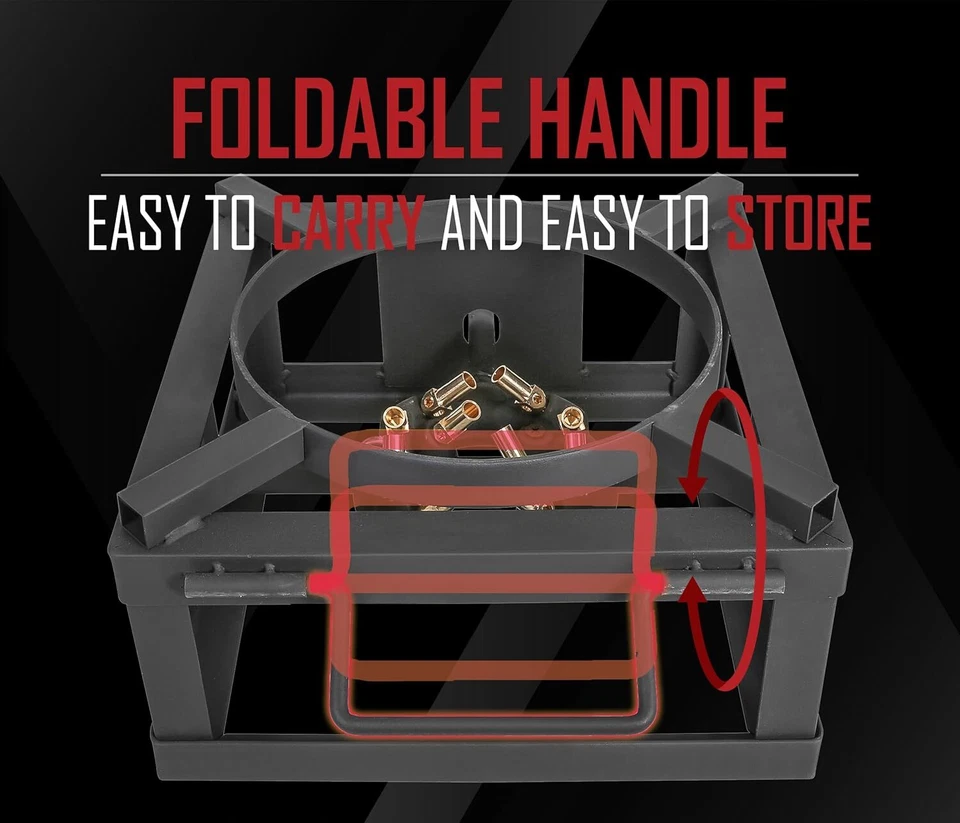 CONCORD The Wok Block 12" queimador externo de propano único com anel Wok embutido - Imagem 3 de 4