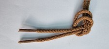 Light Tan round woven Shoelaces: 3mm width. Choice of 2 lengths: 58cm, or 66cm