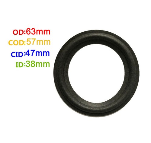 63mm Foam Woofer Edge Surrounder For 2.5" 2.5 Inch Speaker Repair - Afbeelding 3 van 3
