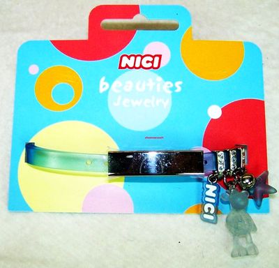 Nici Armband transparent blau  Beauties Jewelry  with blue Giraffe Nr 25505 Neu
