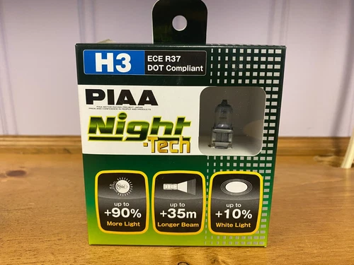 NEW PIAA H3 Night Tech High Performance Halogen Bulb, 2-Pack 10703