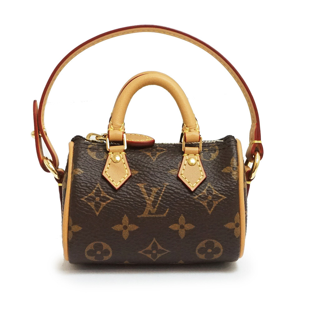 AUTH LOUIS VUITTON MICRO SPEEDY BAG CHARM MINI POUCH BROWN M00544 