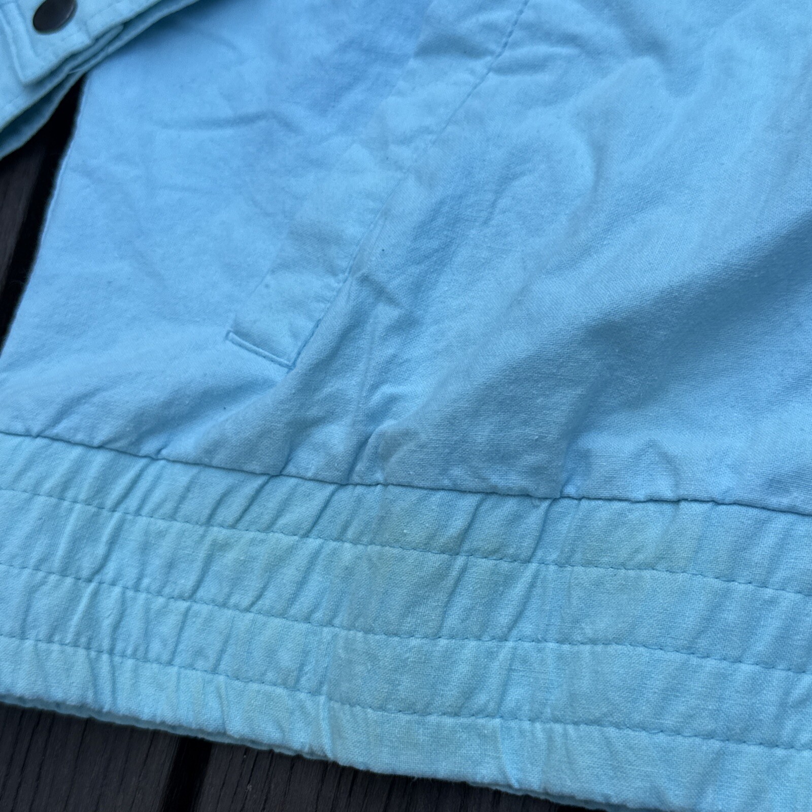Rare Vintage PIONEER SKY BLUE SNAP BUTTON JACKET 105 Cm Macau Made LRG image 4