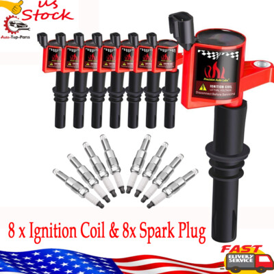 For 2004-2008 Ford F-150 5.4L V8 Set of 8 Ignition Coil w/Spark Plug ...