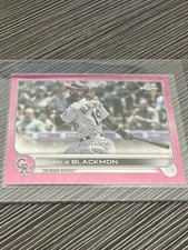 2022 Topps Chrome Logofractor Charlie Blackmon #74 Pink Refractor #145/199