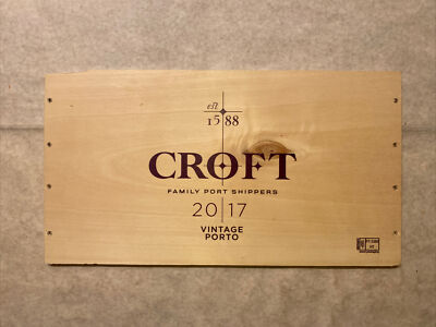 1 Rare Wine Wood Panel Croft Vintage Porto Port CRATE BOX SIDE 1/23 482