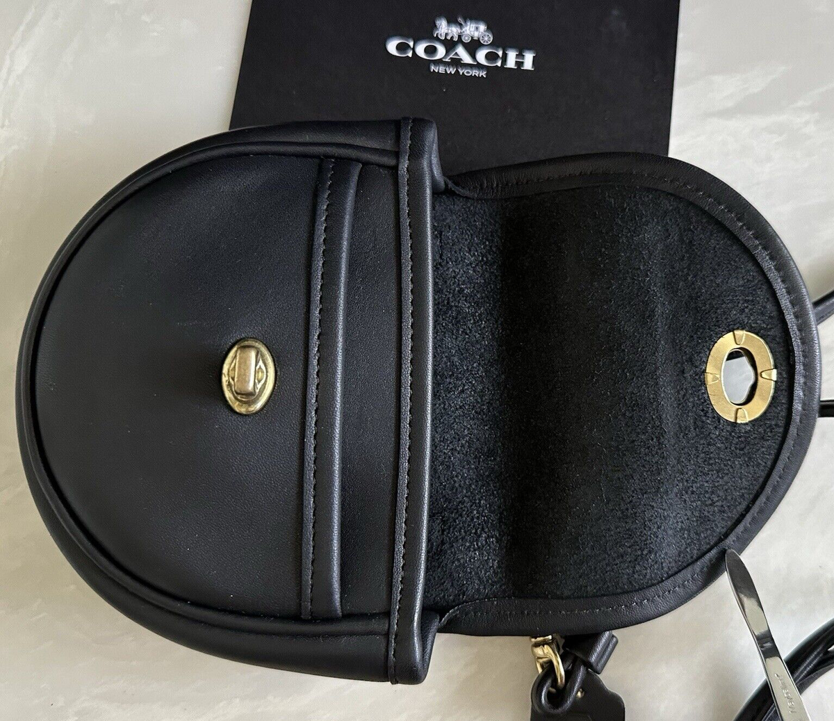 COACH VINTAGE BLACK MINI TURNLOCK XBODY CONVERT BELT BAG