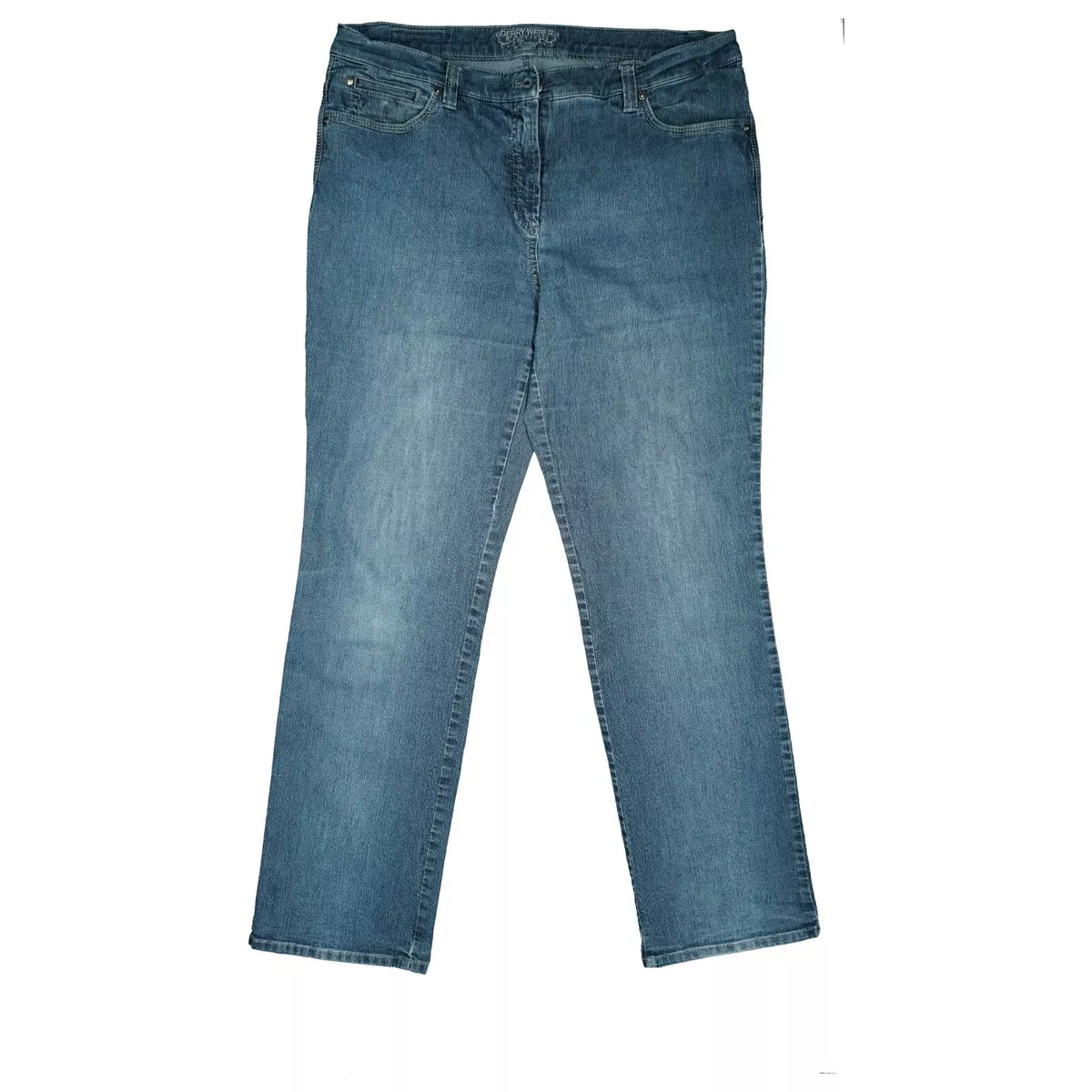 Gerry Weber Romy Ladies Comfort Stretch Jeans Trousers 44 XXL W33 L28 Used Blue