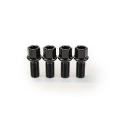 4 Black Skoda Wheel Bolts for Kodiaq Kushaq Octavia M14x1.5 Original style