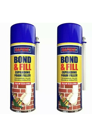 B&H 3 X Expanding Foam Filler Bonding Insulation Filling Spray Cans