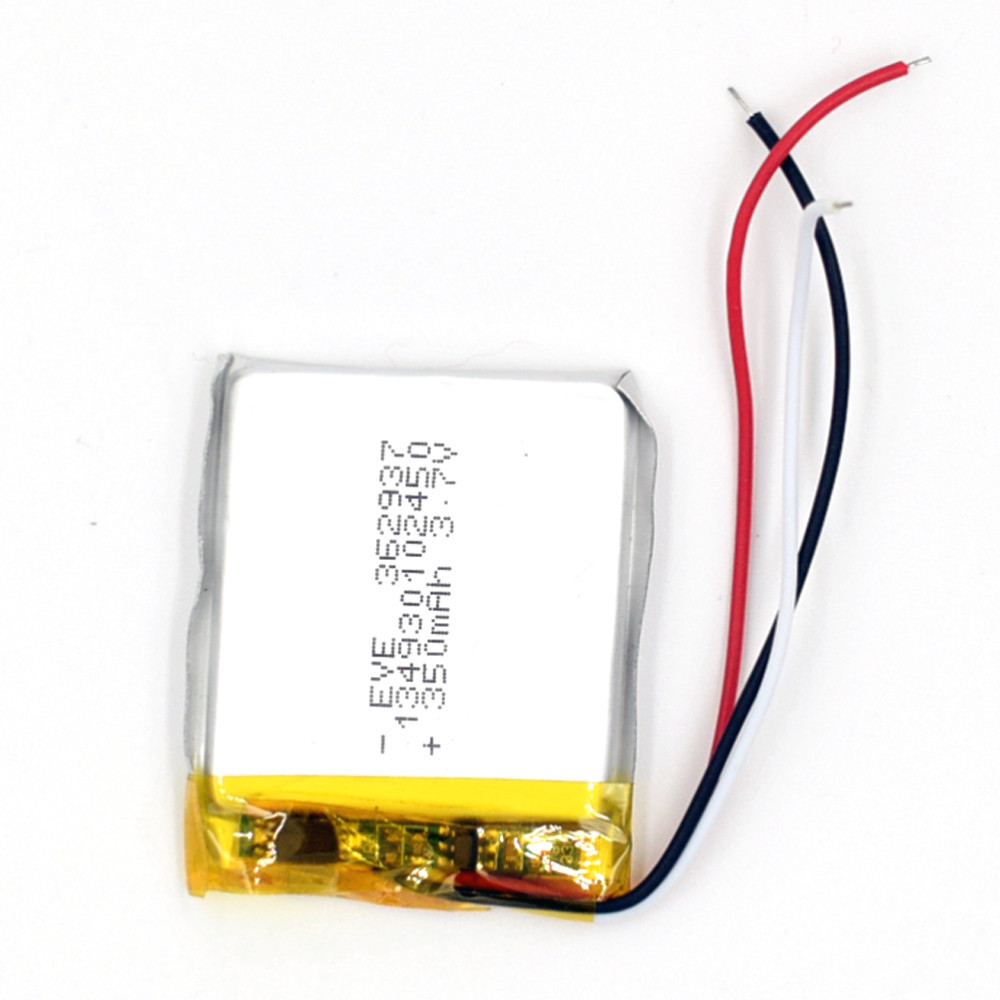 3.7V 350mAh Rechargeable Battery 362937 3wire Li-Polymer Li Po for GPS Recorder