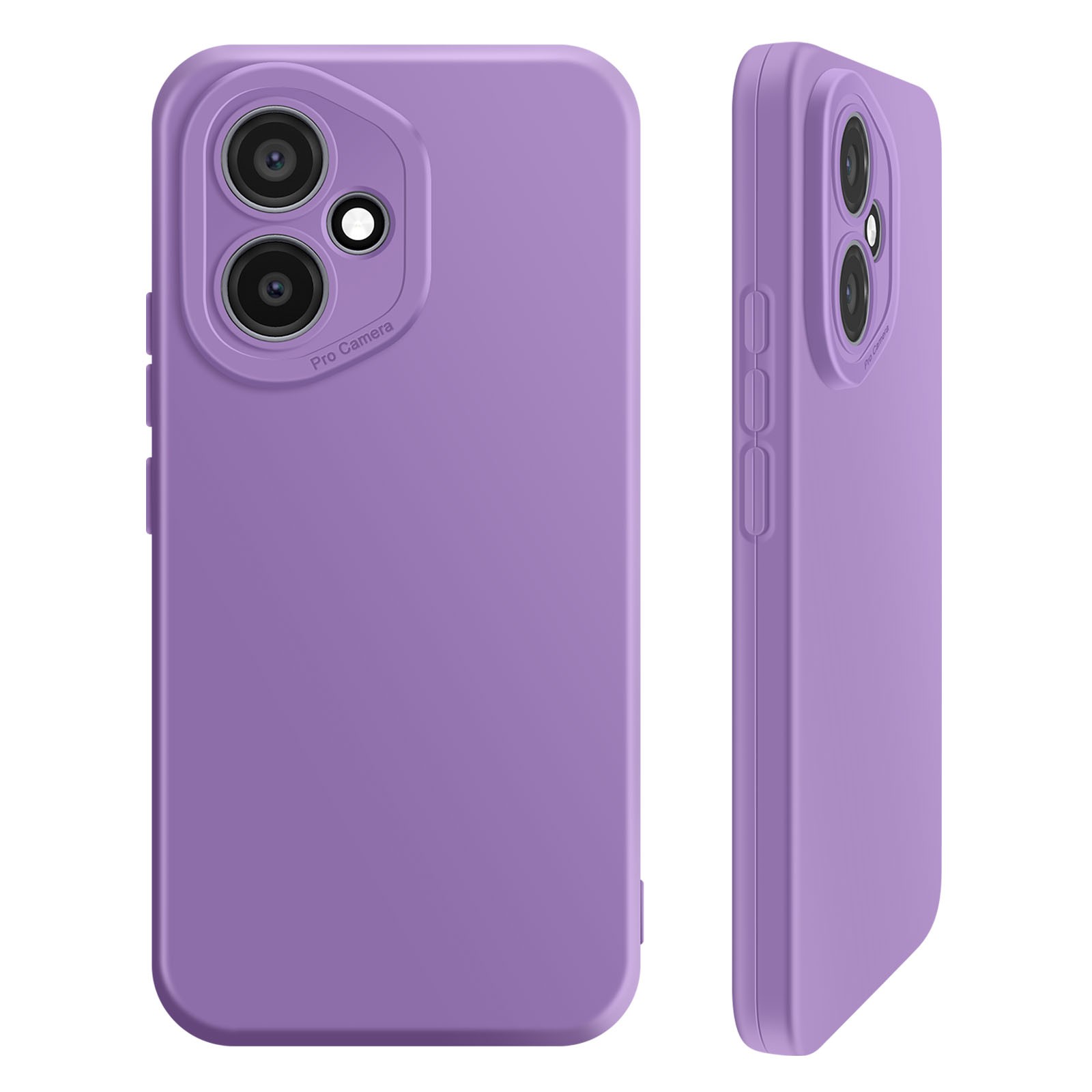Évitez les rayures d'objectif avec la coque silicone Honor 200 violette