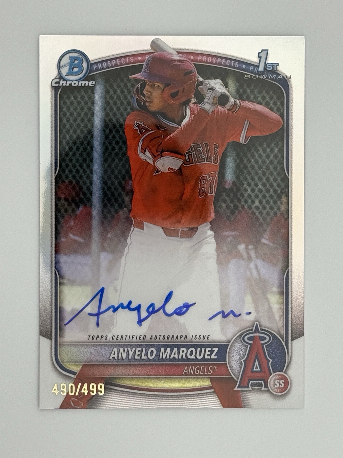 2025 Bowman Chrome ANYELO MARQUEZ /499 1st Bowman Auto Refractor #CPA-AM