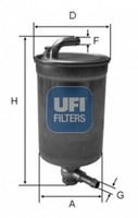 Kraftstofffilter Ufi 24.072.00 Filtereinsatz FüR 8HE 8EC Audi B7 8ED A4 Avant
