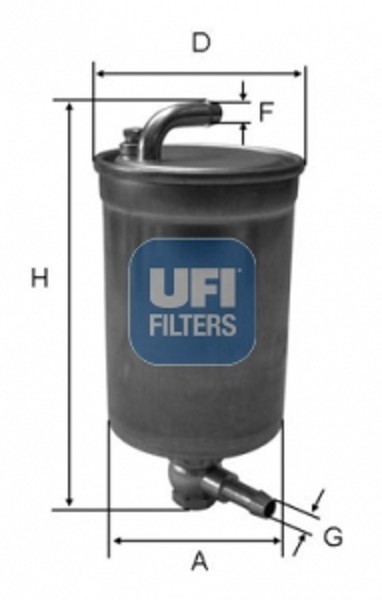 Kraftstofffilter Ufi 24.072.00 Filtereinsatz FüR 8HE 8EC Audi B7 8ED A4 Avant-image