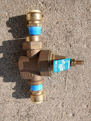 #ad Watts 3 4 Brass Water Pressure Regulator #N55BM1 Reducing Valve 2= 3 4 Couplings $110.00