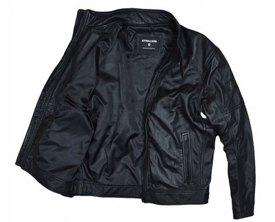 STRELLSON Preston Schwarzes Leder Herren Pilotenjacke 54