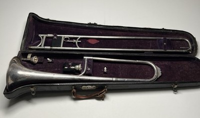 Vintage King by H N White Trombone 1920s Medium Bore Low Pitch Lion Head 57724