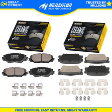Front Rear Ceramic Brake Pads Kit For 2013 2014 2015 2016 2017 2018 Toyota RAV4