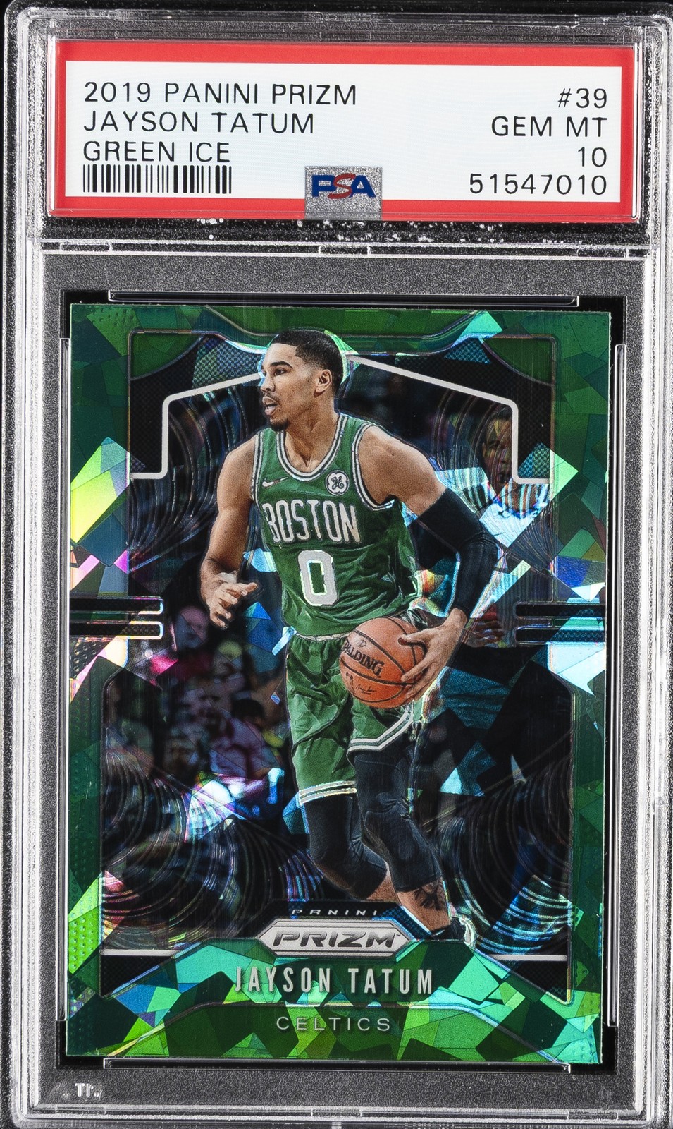 2019 Panini PANINI PRIZM Green #39 Jayson Tatum front