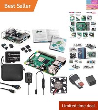 Raspberry Pi 4 Complete Starter Kit- Includes Raspberry Pi 4 Board, Fan Coole...