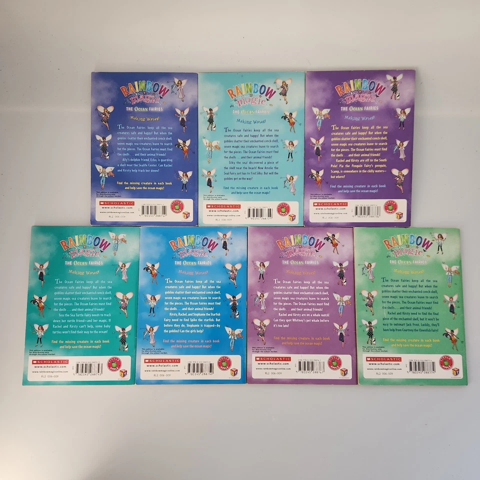 Rainbow Magic Series Huge Lot of  50 Daisy Meadows Rainbow Ocean Fairies 1-7 - Image 3 of 4