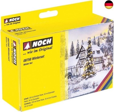 NOCH  Winter-Set, mit Schnee-Paste und Eiskristall-Paste für kreative Modellbau 
