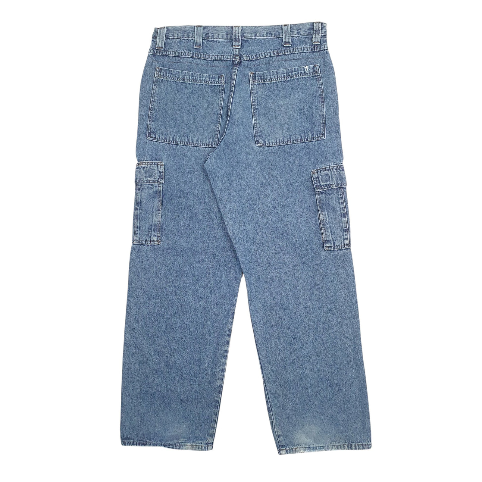 WRANGLER Cargo Workwear Trousers Cotton Blue Mens W34 L31 image 3