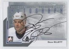 2013-14 ITG Decades 1990s Auto Silver Dave Ellett #A-DE Auto 1x1