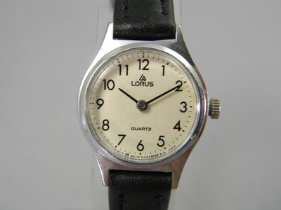 Vintage Lorus by Seiko Watch Women Dainty 20mm Date New Leather Band New Battery