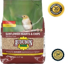 Sunflower Hearts  Chips Wild Bird Food, No Mess Sunflower Seeds for birds 5 lbs