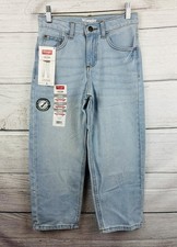 Wrangler Jeans Boys Size 8 Regular Loose Fit Light Wash Adjustable Waist NEW