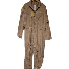 Vtg 90s CWU 27/P Flight Suit USAF Military Coverall Jumpsuit 46L Tan Desert 1999