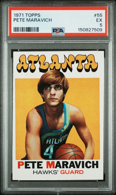 1971 Topps Pete Maravich 2nd Year Atlanta Hawks PSA 5 "Pistol Pete" Vintage Read
