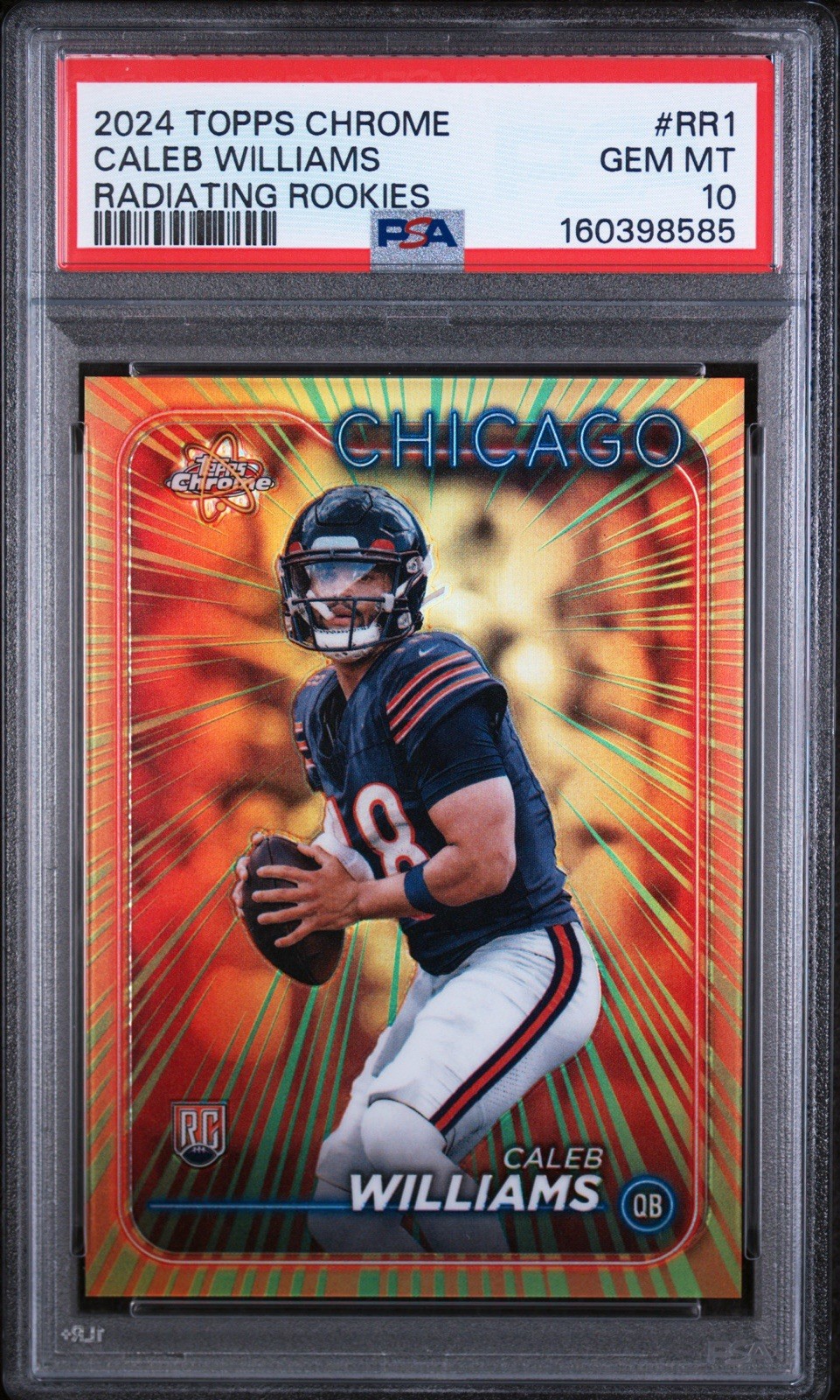 Caleb Williams Topps Chrome Radiating Rookies #RR1 Base