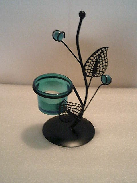 For Tea Lights Awesome Leaf Design Ch-48 Blue