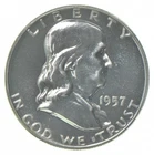 1957 Proof Franklin Half Dollar 90% Silver *3953