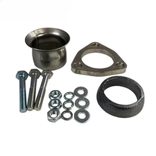 New 2 1/4" Semi-Direct Fit Exhaust Flared Y Pipe Triangle Flange Repair Kit SS