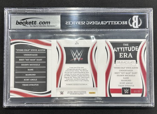 2023 Immaculate WWE The Attitude Era UNDERTAKER/KANE/AUSTIN (#07/25) #1 BGS 8.5 - Picture 4 of 16