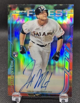 2014 Topps Finest Rookie Auto Refractor Jake Marisnick #RA-JMA Auto RC