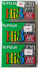 3-PK FUJI FILM E6-120 HI8 ME VIDEO CASSETTE 8MM TAPES - NEW  SEALED.
