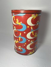 VTG 1960 s Metal Tin Canister Carousel And Ri...