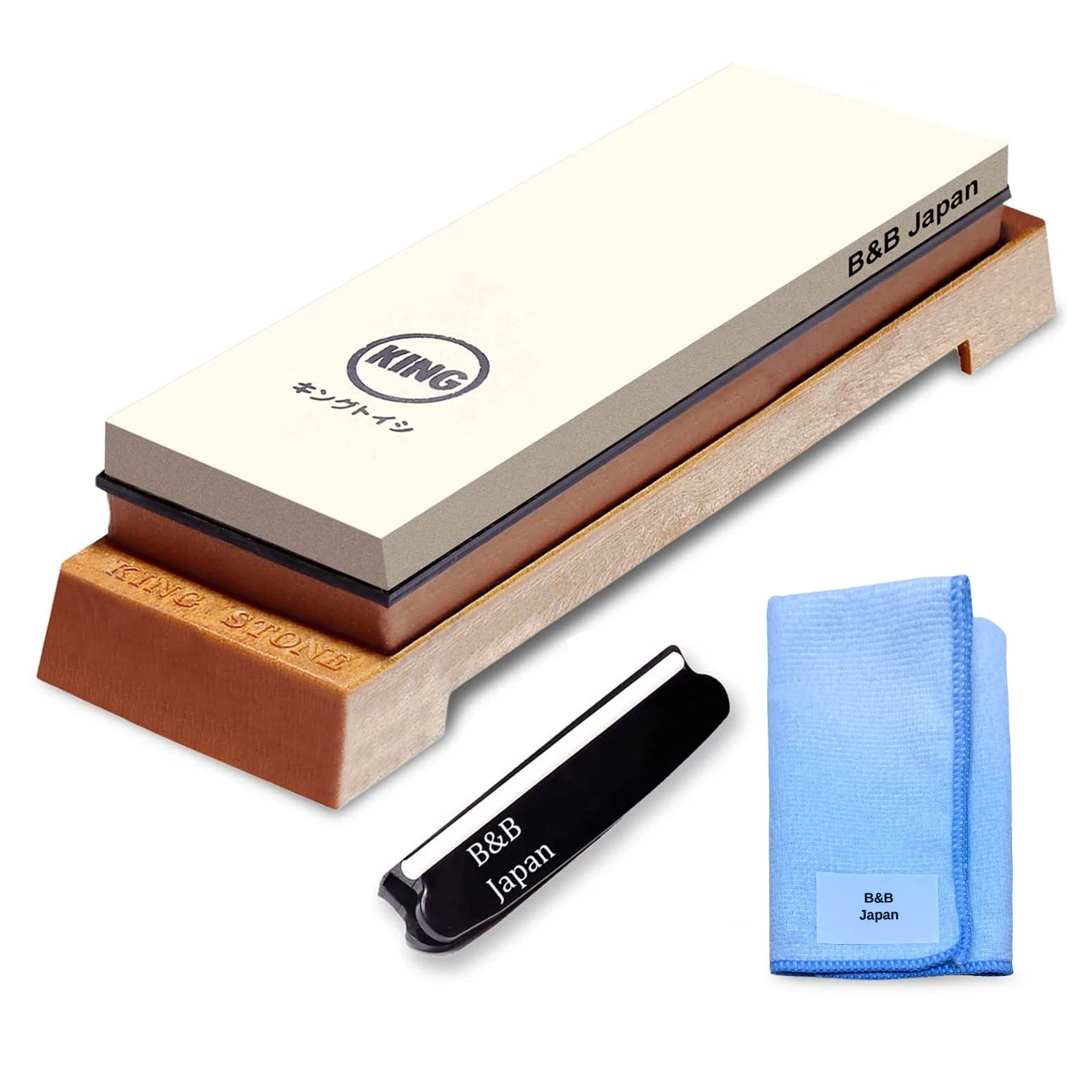 KING Whetstone Starter Set Include 1000/6000 Grit Combination Whetstone made ...