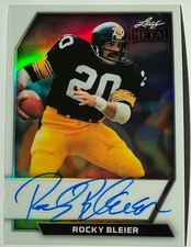 2026 Leaf Metal Rocky Bleier Auto Autograph Prismatic White On Card #d 4/9