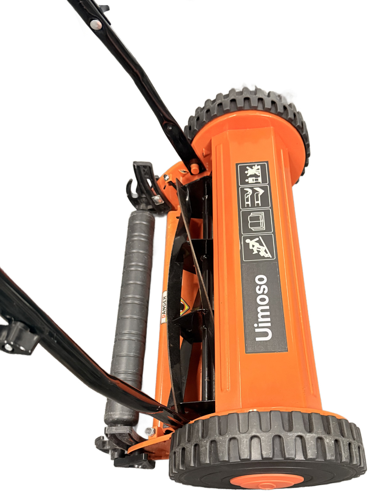Uimoso 16" Manual Push Reel Lawn Mower 5-Blade Adjustable Grass Catcher 2 Wheels